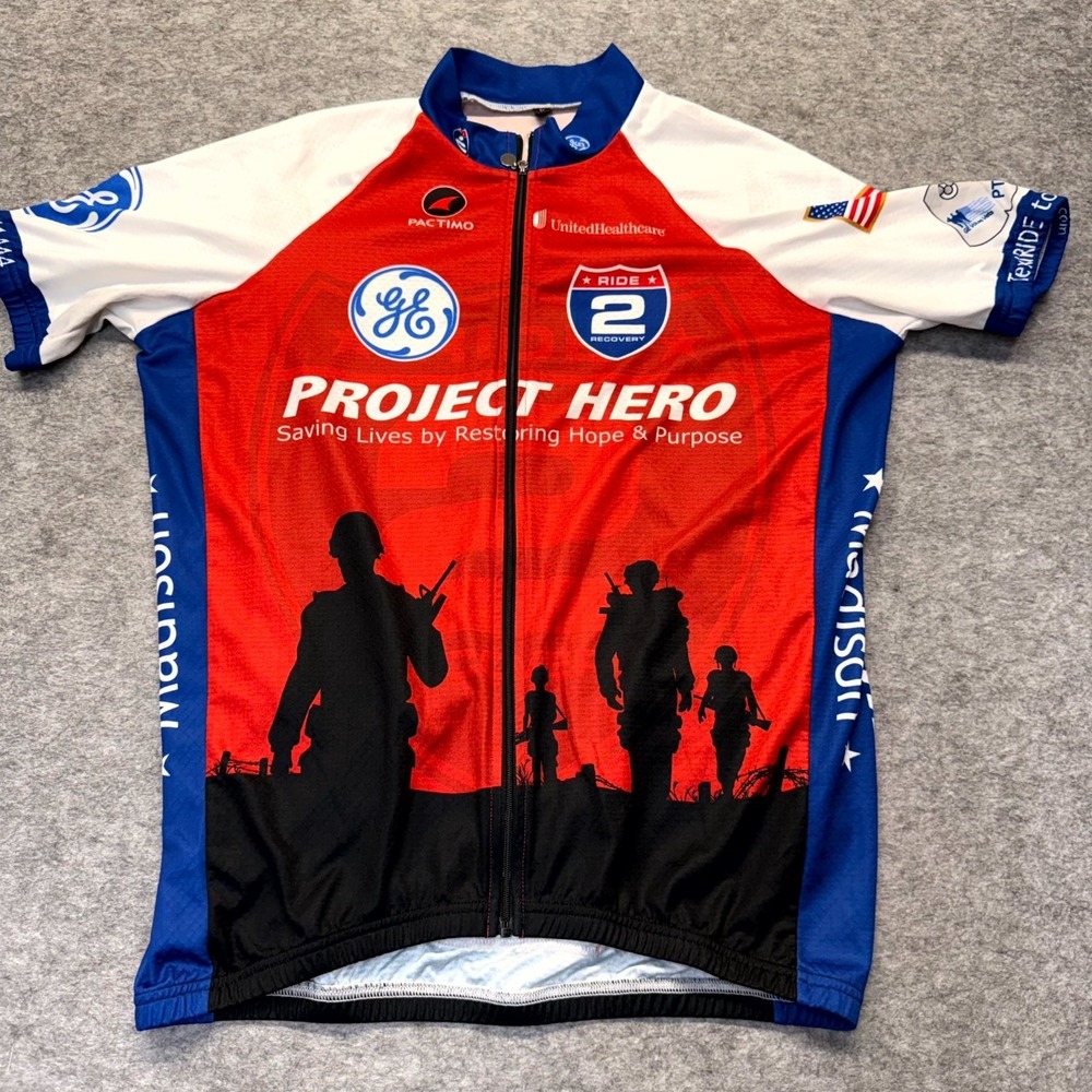 Pactimo Project Hero Racing Bike Jersey Women's Large Multicolor Ride 2 Recovery